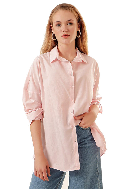 Oversize Long Basic Women's Shirt