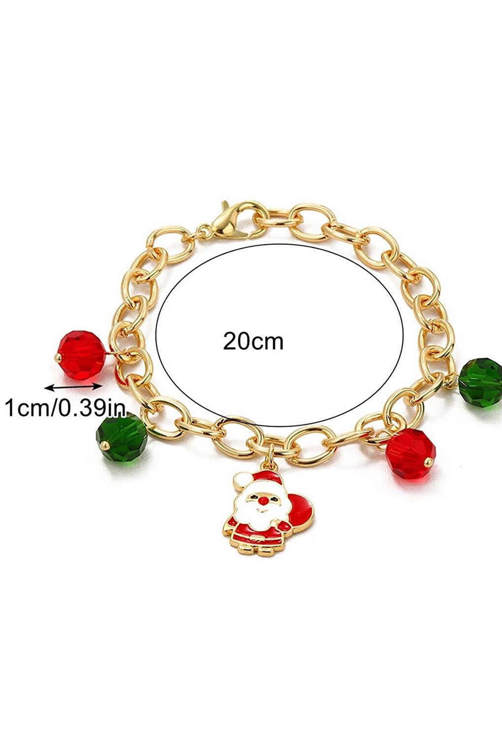 Christmas Santa Claus Charm Chain Bracelet