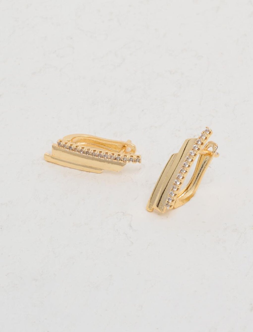 Stylish Stone Earrings with Gold Clips