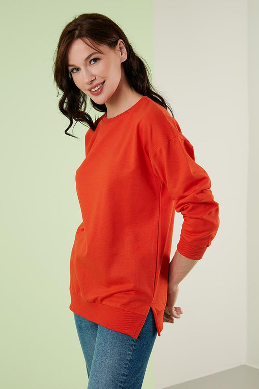 Cotton Regular Fit Crew Neck Basic Sweat 5863569