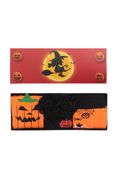 3-Piece Halloween Boxed Socks Family Combination