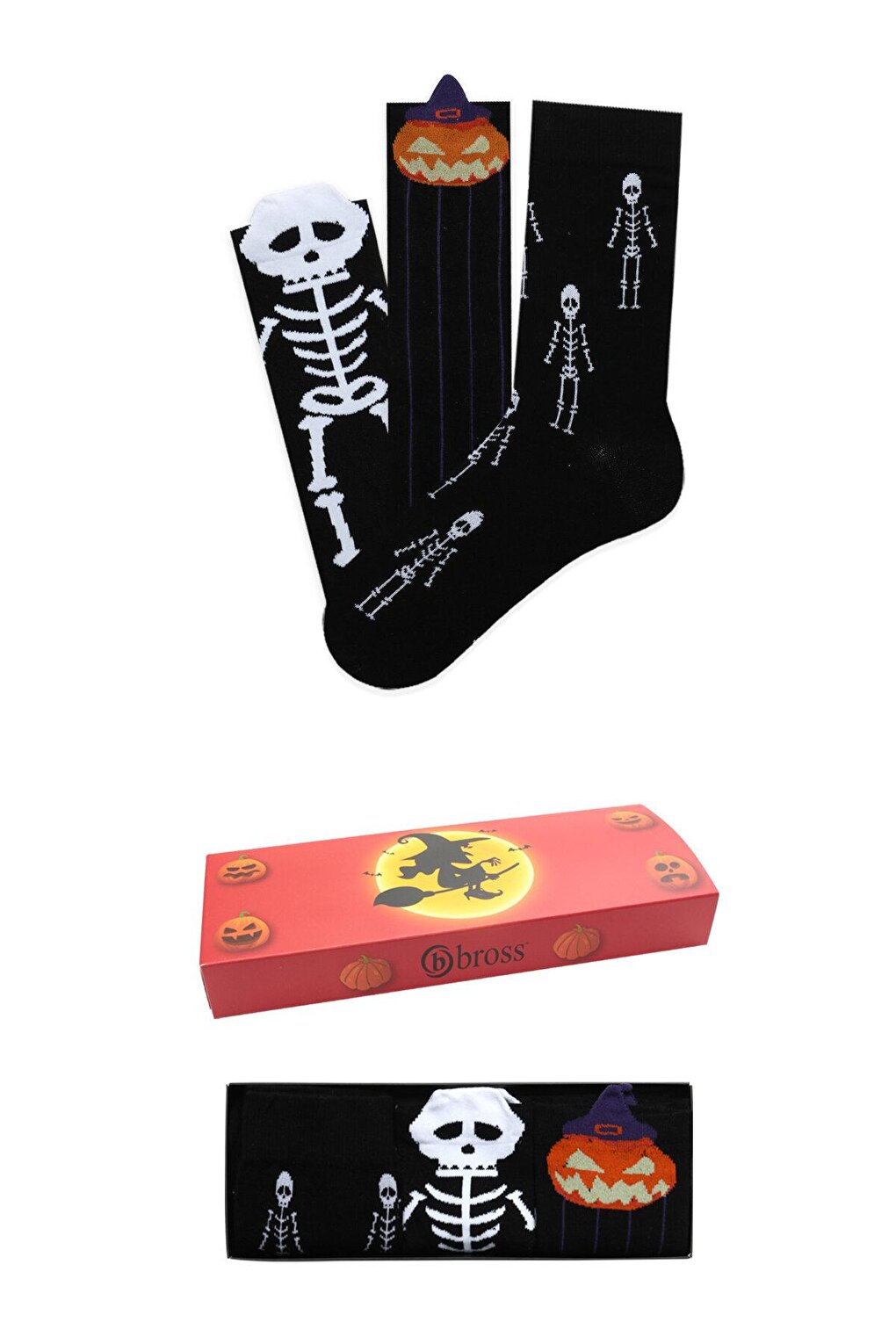 3-Piece Halloween Boxed Socks Family Combination