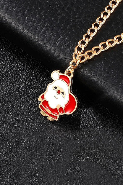 Christmas Necklace Santa Claus Charm Pendant Necklace