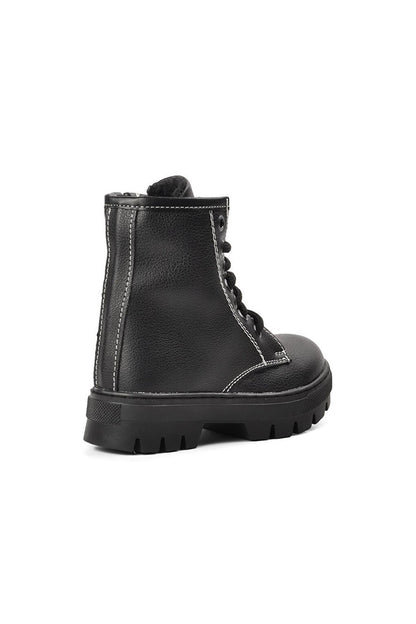 Arz 2301002-P Black Shearling Children's Boots