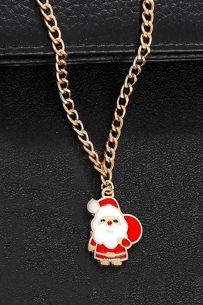 Christmas Necklace Santa Claus Charm Pendant Necklace