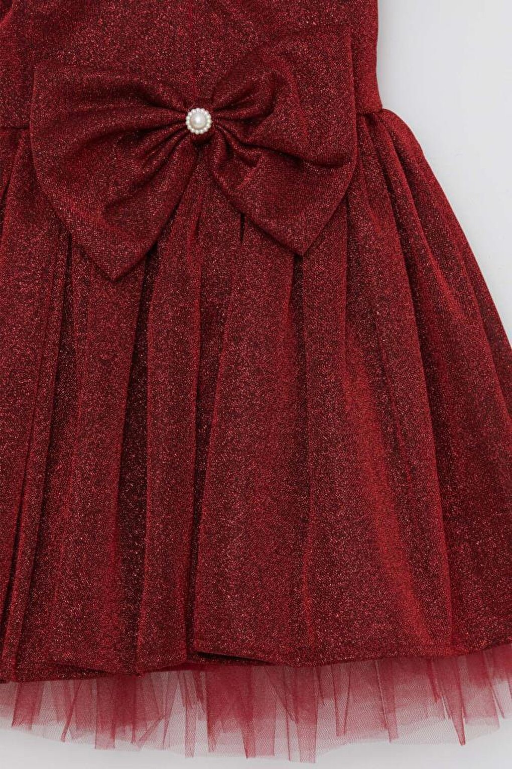 Girl's Shining Red Evening Dress