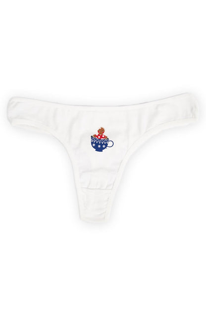 Ecru Cup Snowflake 3-Piece Cookie Thong Panties