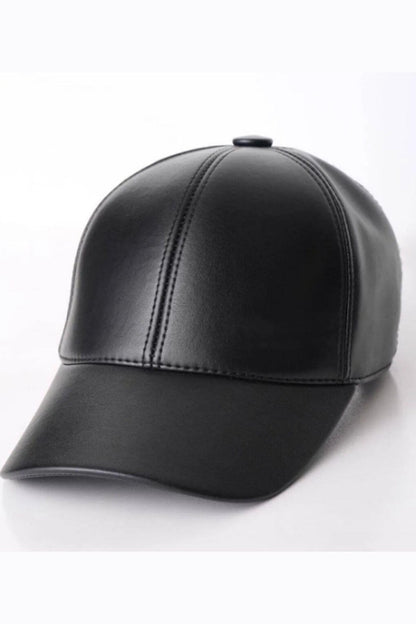 Vegan Leather Cap Black - SPK005