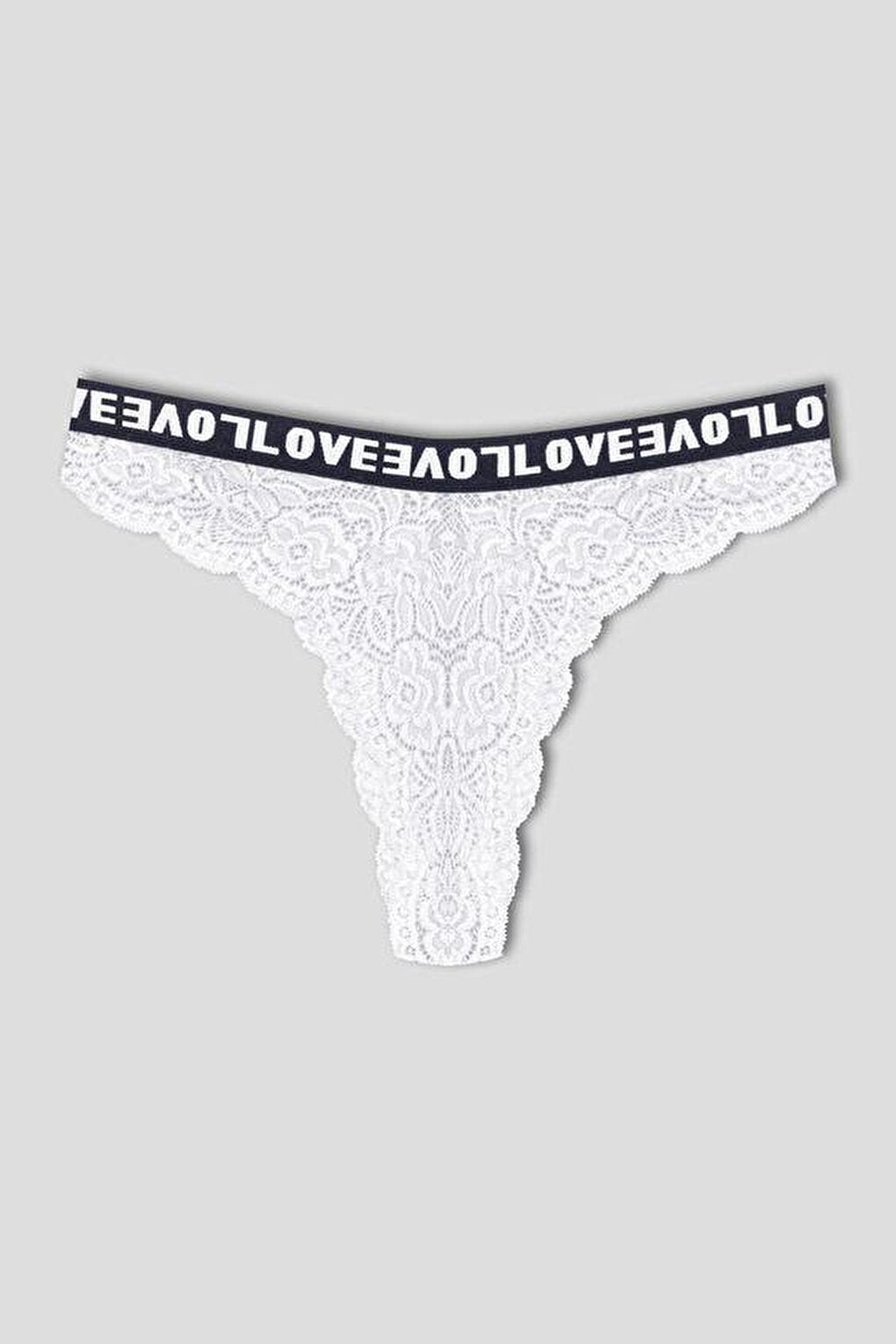 Brazilian Cut Lace LOVE Elastic High Waist Women's Panties 5-pack