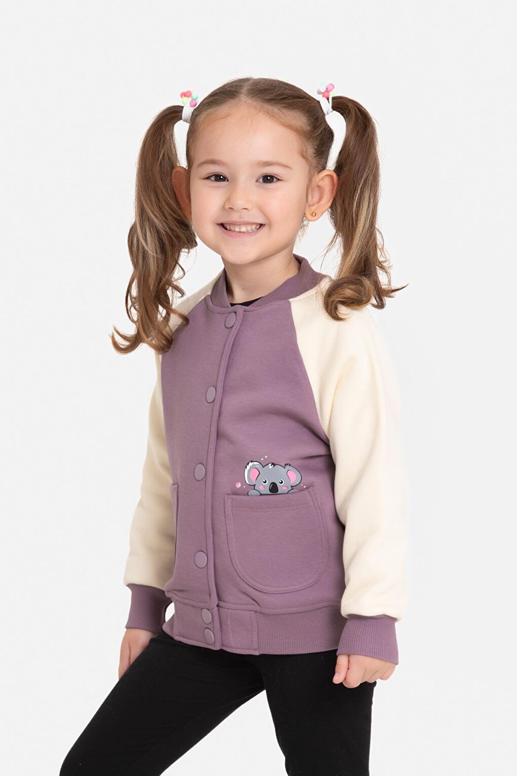 Girl's Plum Woopsi Print 1-5 Years College Jacket