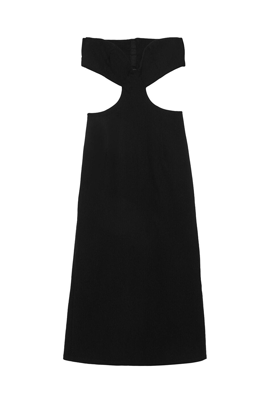 Cut Out Midi Dress Black