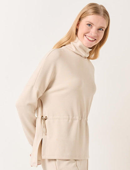 Beige Knitted Sweatshirt