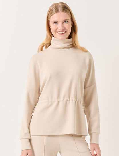 Beige Knitted Sweatshirt