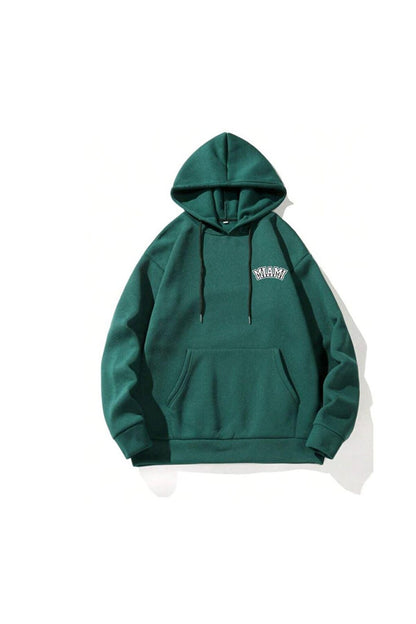 Women's Green Miami 23 Printed Hooded Sweatshirt