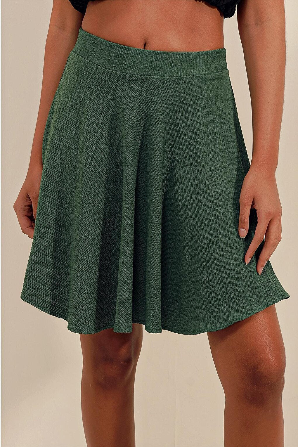 1885 Flared Mini Skirt - Emerald Green