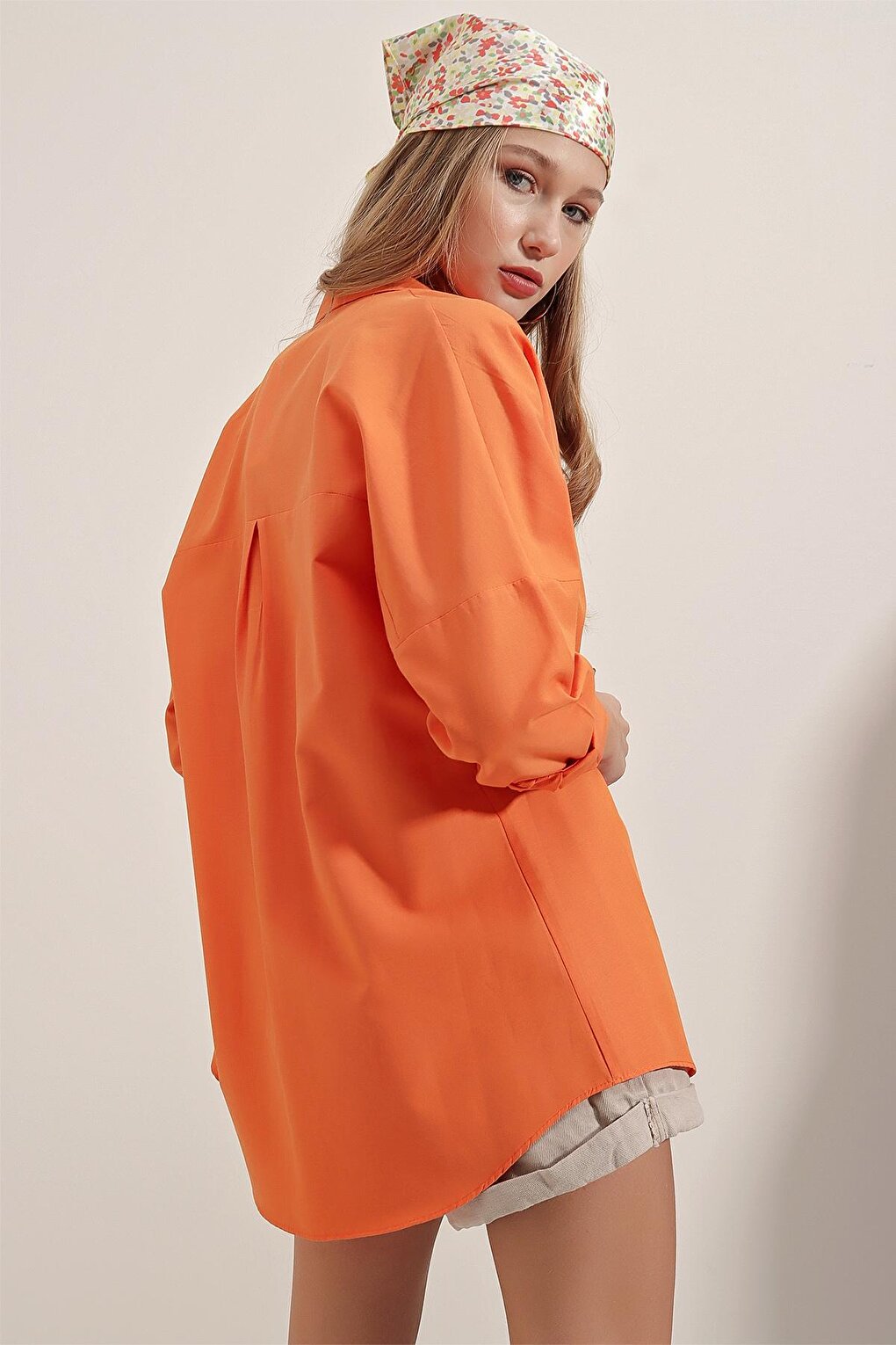 Oversize Long Basic Women's Shirt