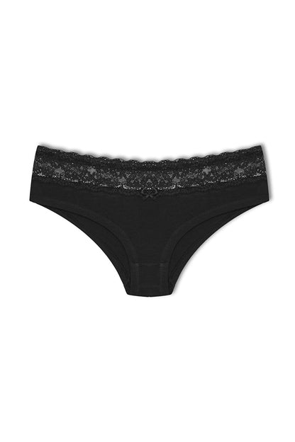 Cotton Waist Lace Detailed Hipster Women's Panties 9'L