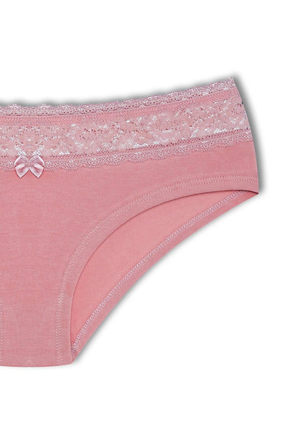 Cotton Waist Lace Detailed Hipster Women's Panties 9'L