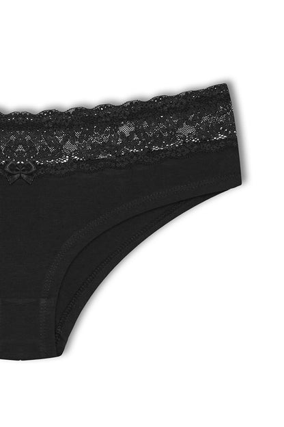 Cotton Waist Lace Detailed Hipster Women's Panties 9'L