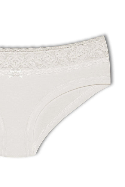 Cotton Waist Lace Detailed Hipster Women's Panties 3-Piece