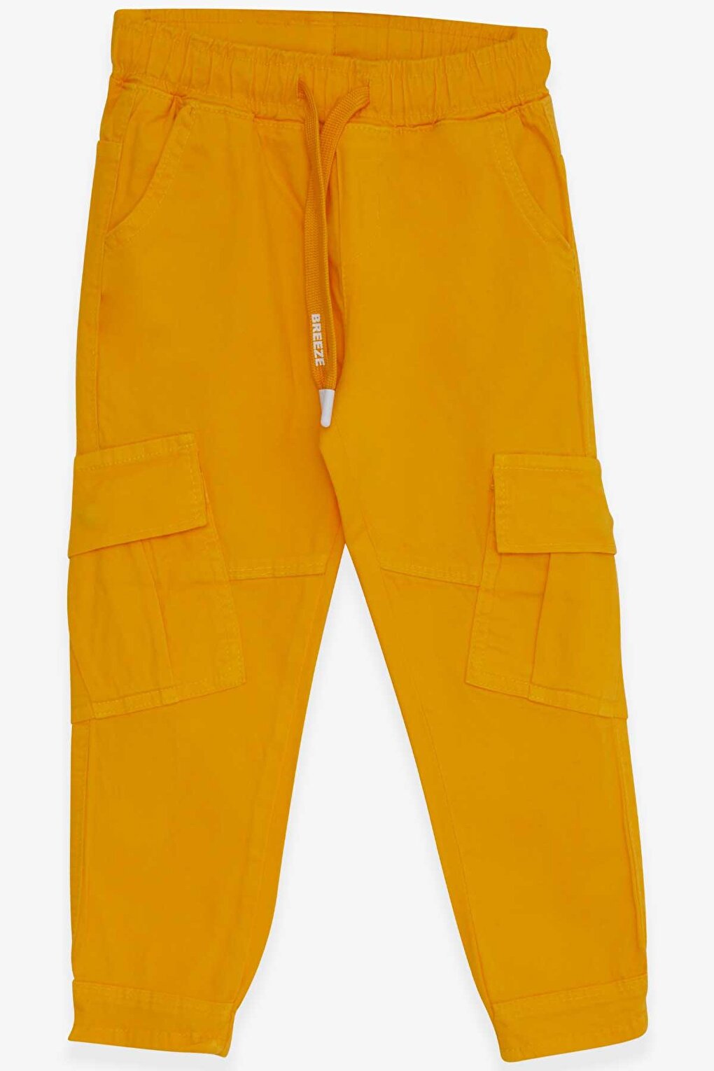 Boy's Trousers Yellow with Elastic Waist Pocket (Age 3-7)