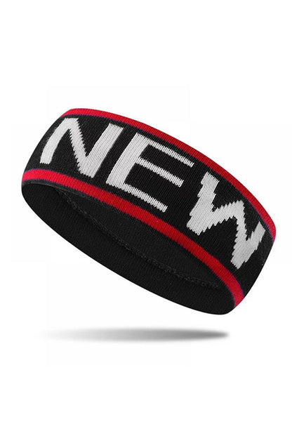 NEW YORK Patterned Embroidered Knitwear Sports Headband