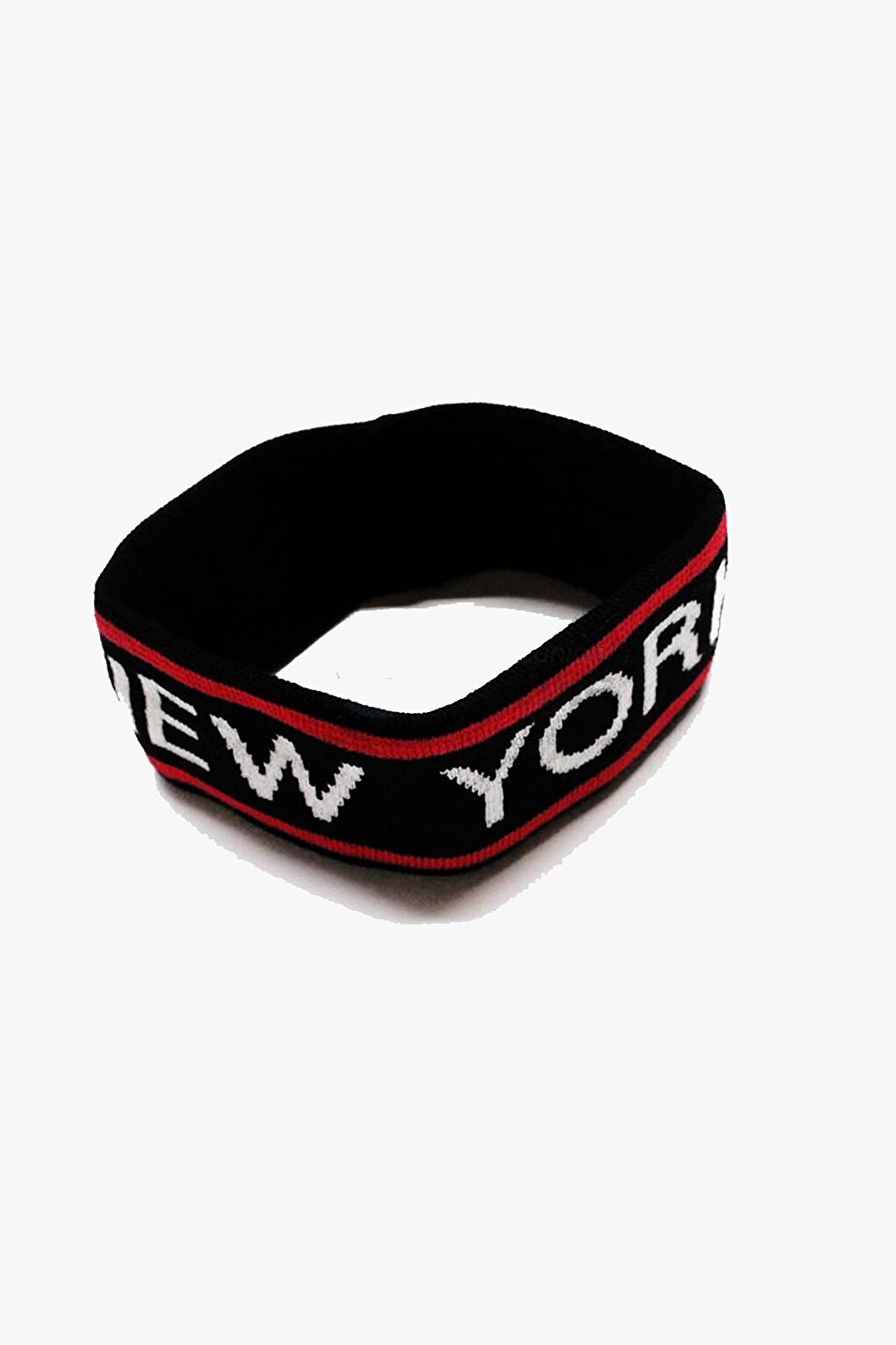 NEW YORK Patterned Embroidered Knitwear Sports Headband