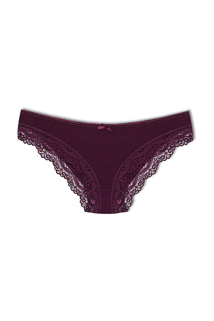 Cotton Low Waist Lace Basic Women's Panties 5-pack