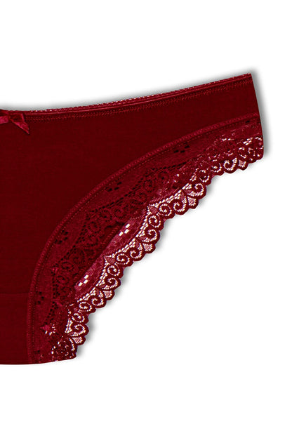 Cotton Low Waist Lace Basic Women's Panties 5-pack