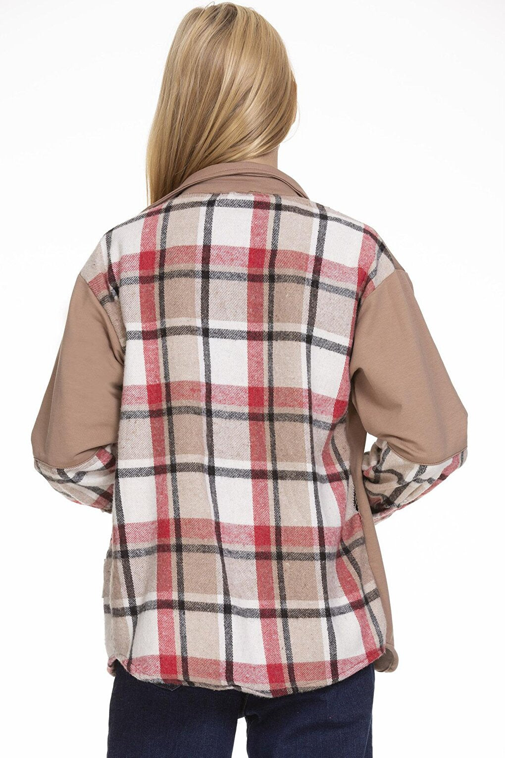 Girl's Garnished Plaid Shirt Lx152