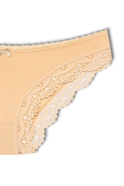 Cotton Low Waist Lace Basic Women's Panties 3-Piece