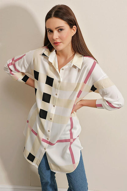 5599 Patterned Tunic - Pink