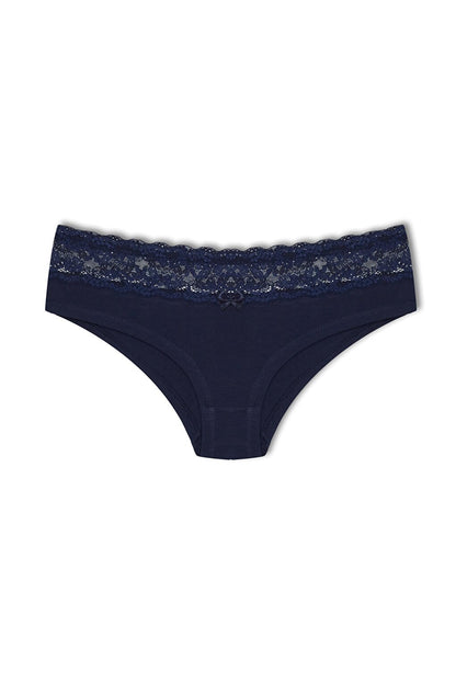 Cotton Waist Lace Detailed Hipster Women's Panties Set of 2