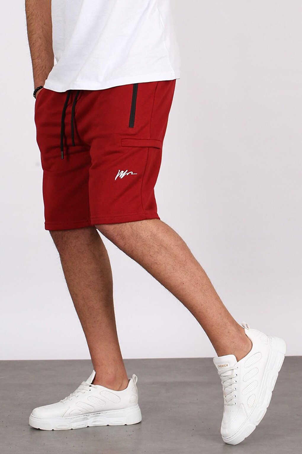 Claret Red Capri Shorts 5443