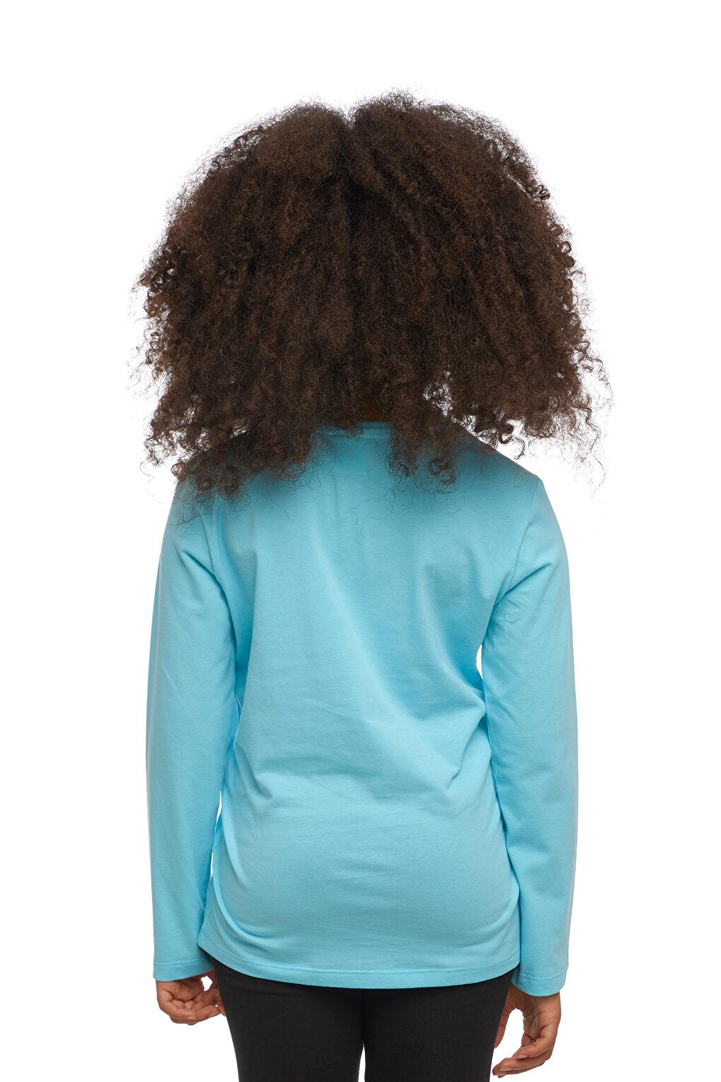 Cyan Unisex Crew Neck Long Sleeve T-Shirt