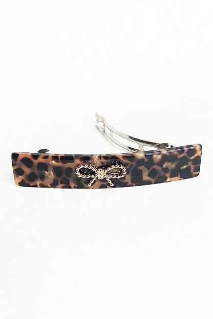 Bow Leopard Automatic Bow Buckle