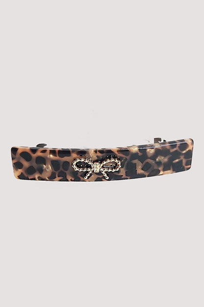 Bow Leopard Automatic Bow Buckle