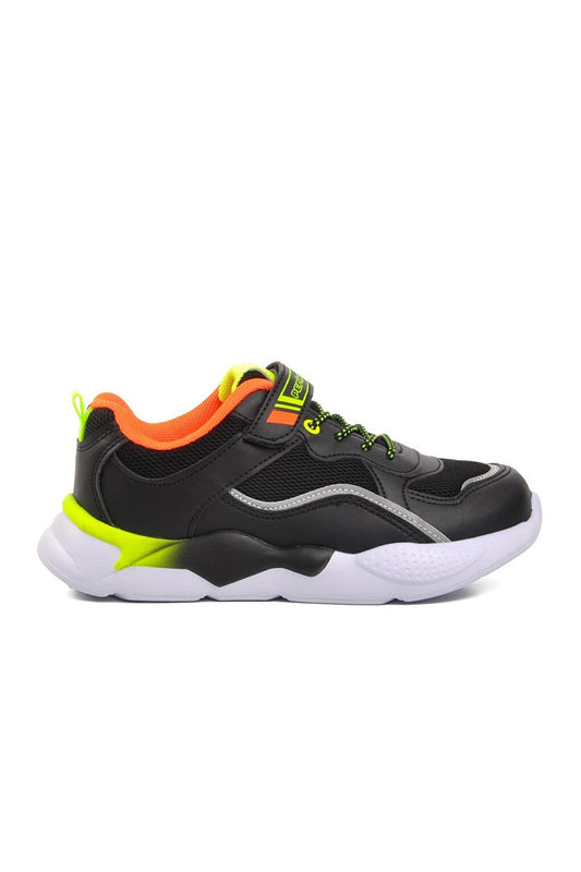 1424-F Black-Phosphorus Orange Children's Sports Shoes