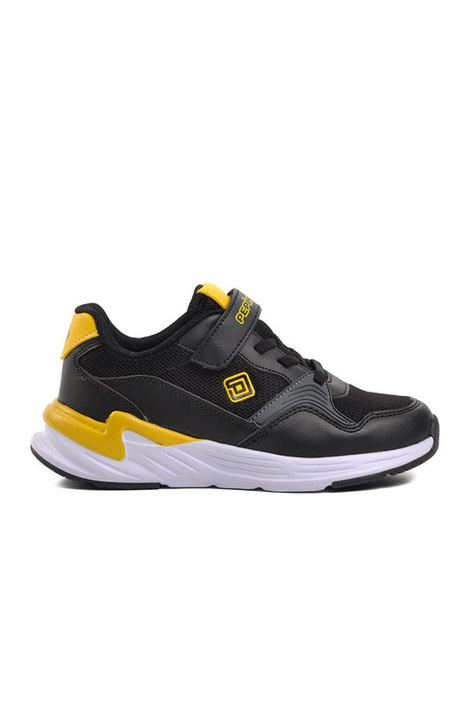 1335Y-F Black-Yellow Children's Sports Shoes