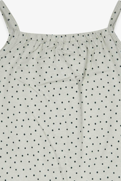 Girl's Jumpsuit Polka Dot Patterned Water Green (Age 4-9)