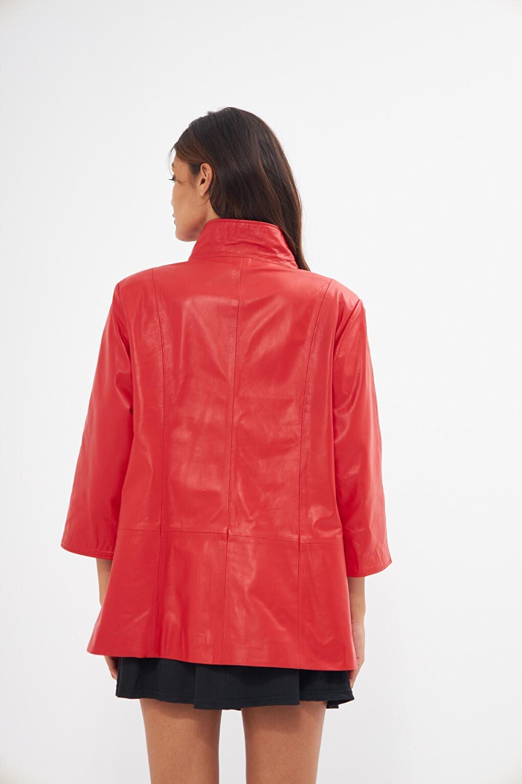 Women's Red Genuine Lambskin Jacket