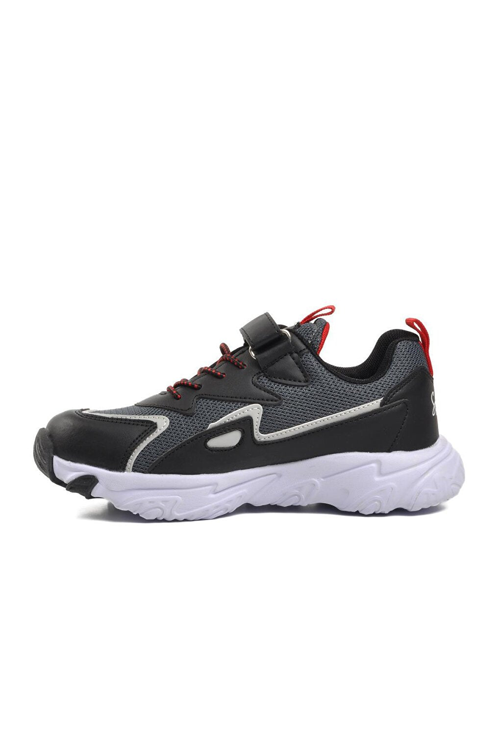 1417-F Smoked-Black-Red Children's Sports Shoes