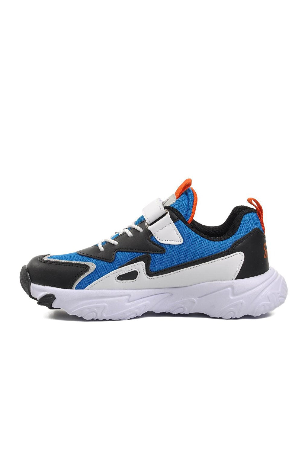 1417-F Navy Blue-Black-Orange Children's Sports Shoes