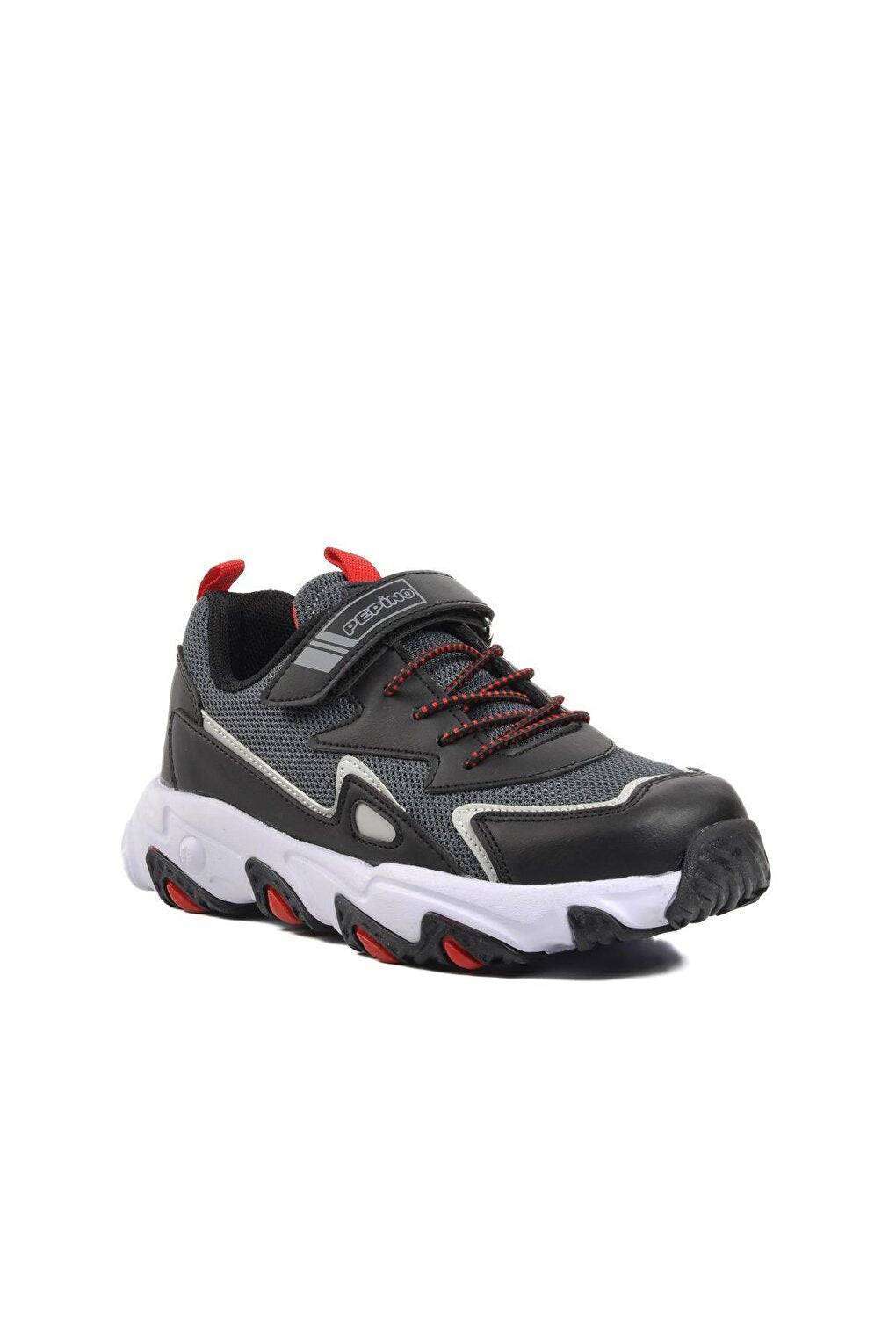 1417-F Smoked-Black-Red Children's Sports Shoes