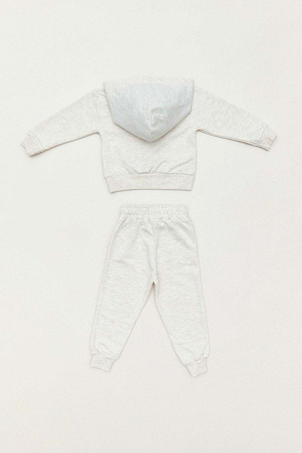 Printed Hooded Girls Tracksuit Set