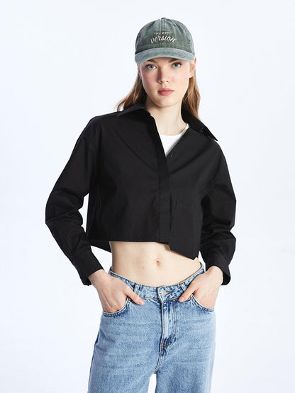 Black Crop Shirt