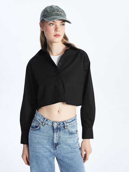 Black Crop Shirt