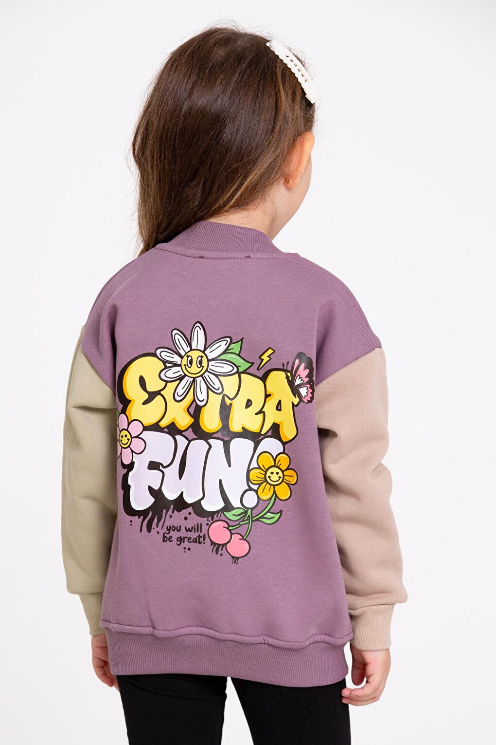 Girl's Plum Woopsi Print 1-5 Years College Jacket