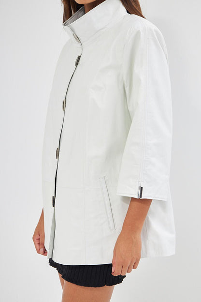 Women's White Genuine Lambskin Jacket