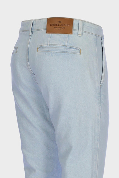 Ice Blue Normal Waist Jogger Fit Pocket Jean Trousers E 4408-005